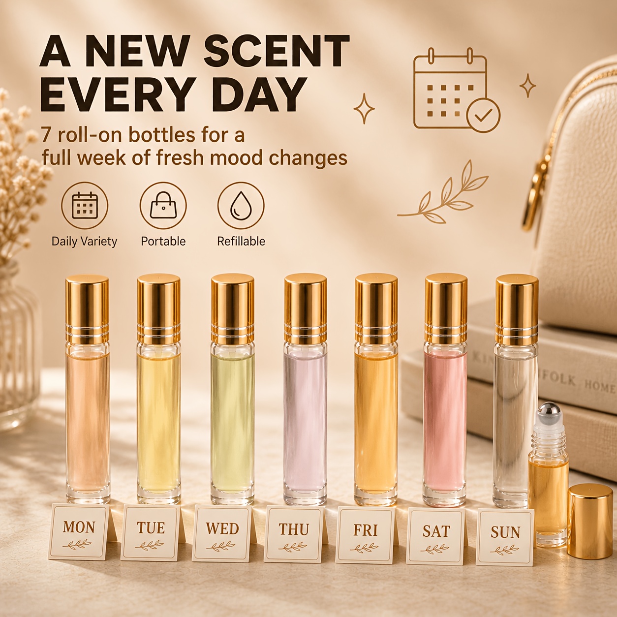7/14pcs Glass Roll on Bottle 1 - огляд і ціна Attar Oil Roll On