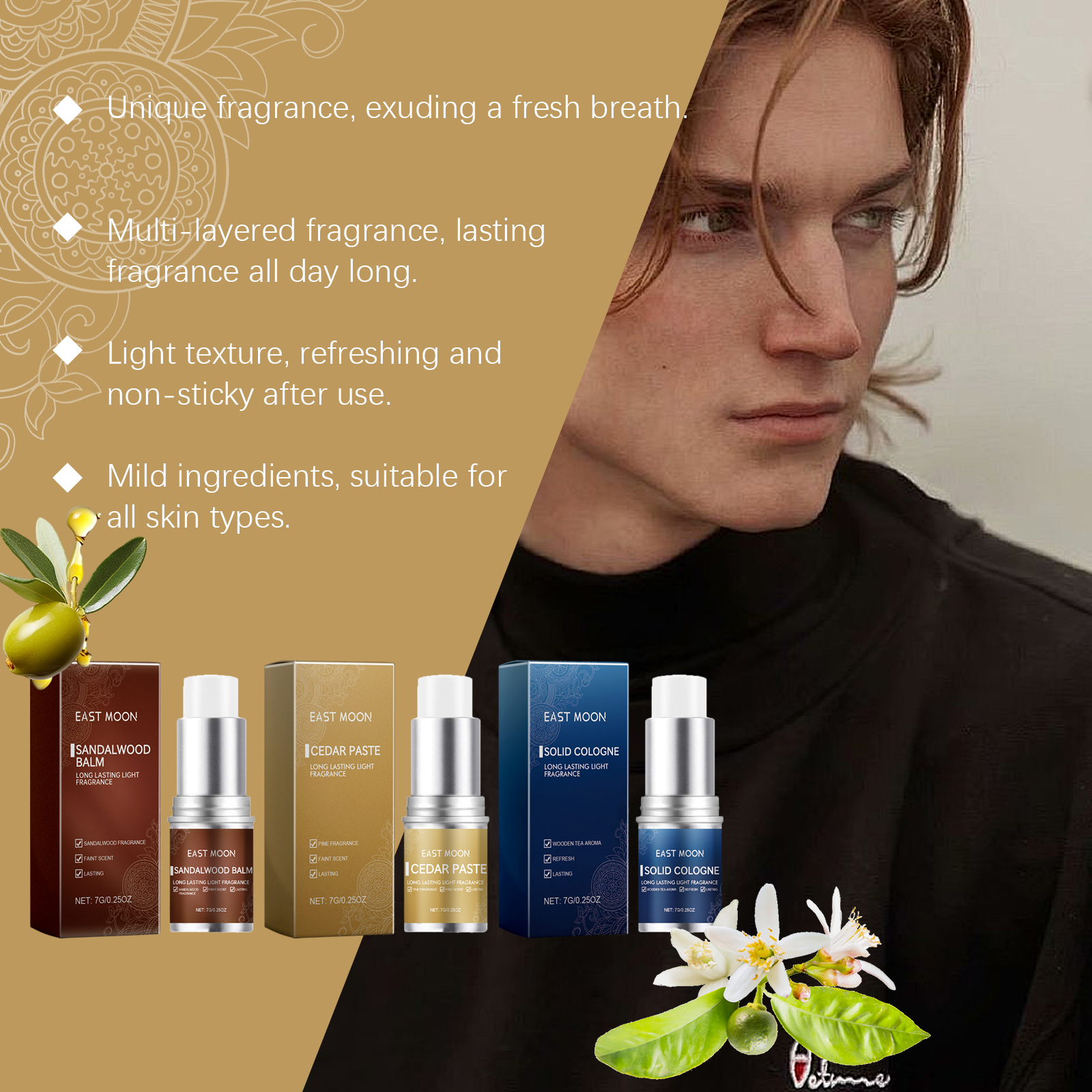 Men’s Solid Cologne Sandalwood - огляд і ціна Cologne Solid Balm