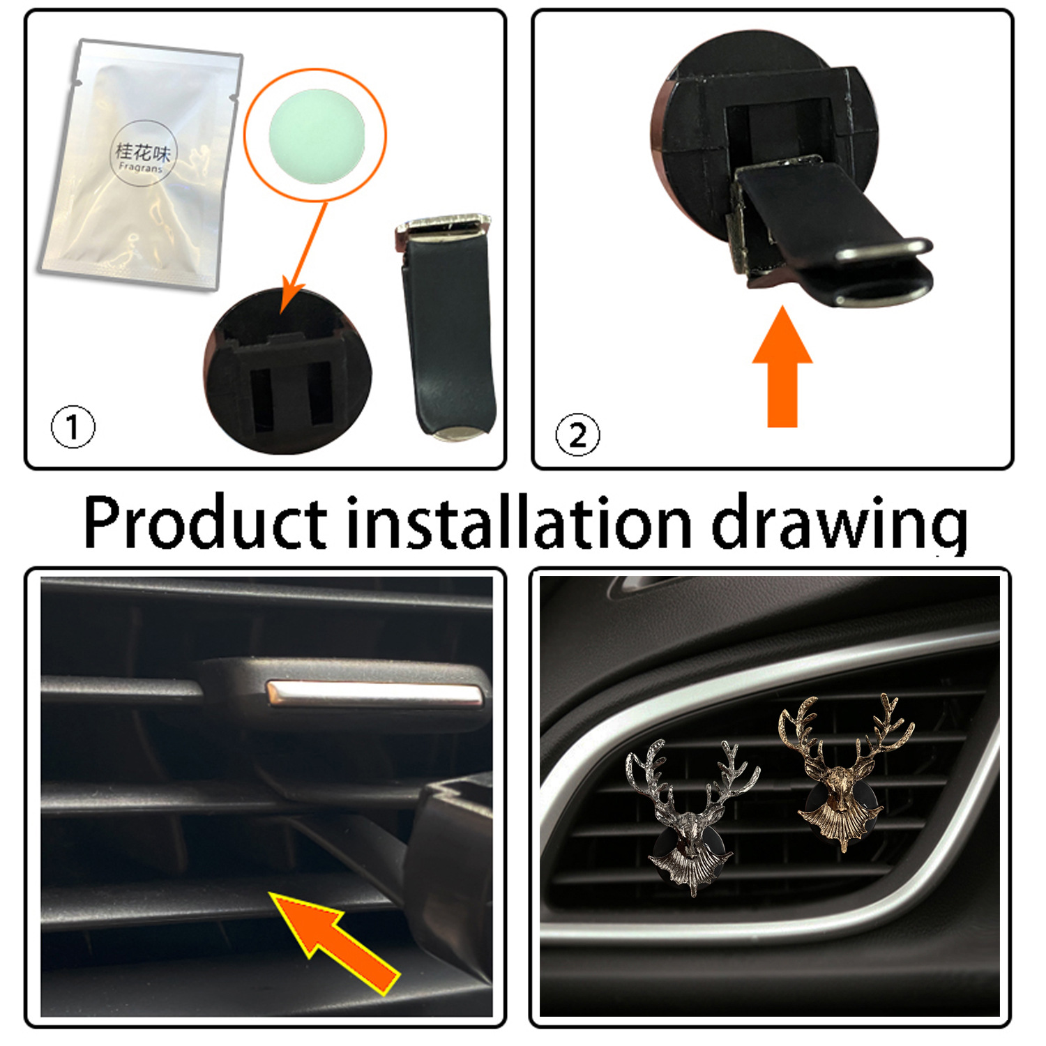 Deer Design Car Fragrance Vent - огляд і ціна Perfume Smell Fragrance