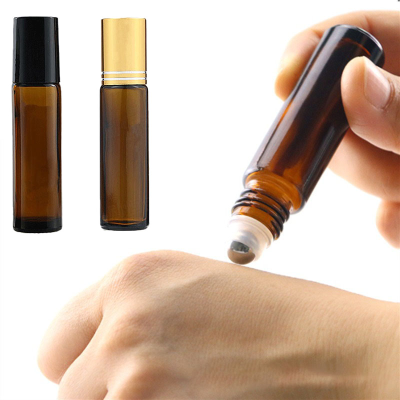 5PCS10/15ml  Amber Glass Empty - огляд і ціна Attar Oil Roll On